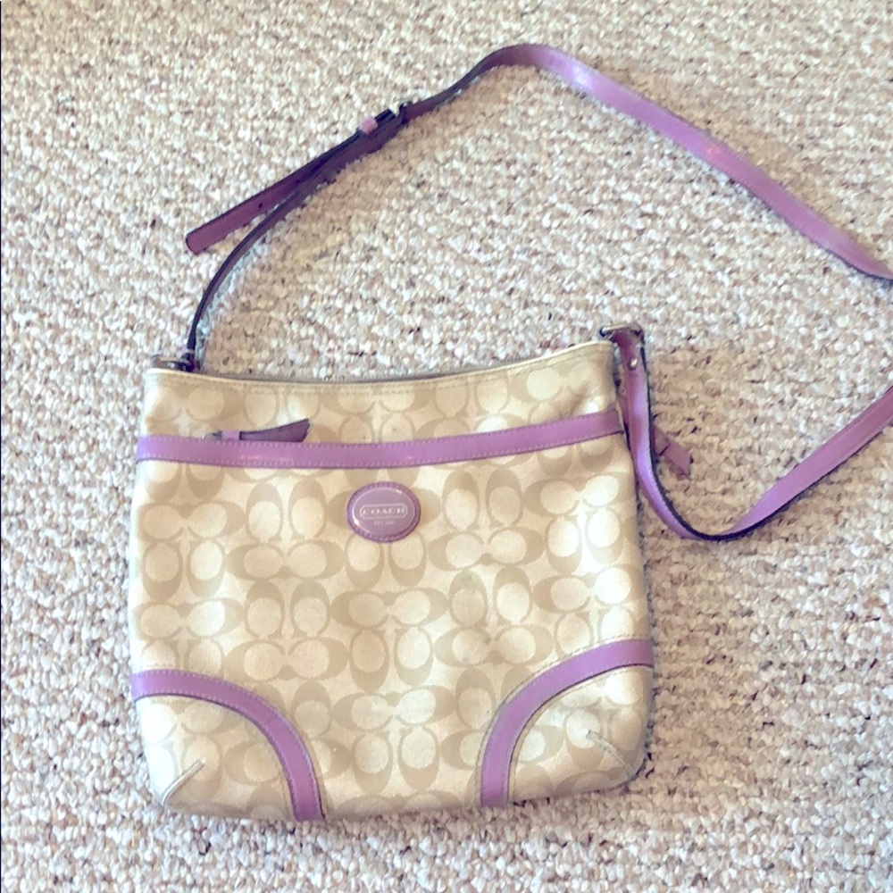 Matching Coach Signature Crossbody & Wristlet